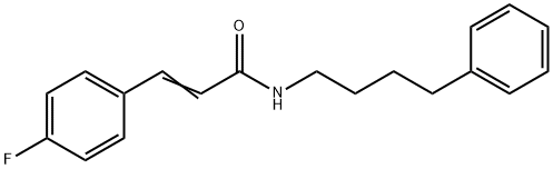 (E)-3-(4-fluorophenyl)-N-(4-phenylbutyl)prop-2-enamide Structure