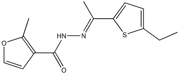 N-[(E)-1-(5-ethylthiophen-2-yl)ethylideneamino]-2-methylfuran-3-carboxamide Structure