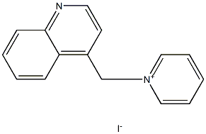 4-(pyridin-1-ium-1-ylmethyl)quinoline iodide Struktur