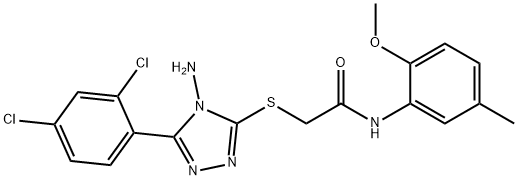 2-[[4-amino-5-(2,4-dichlorophenyl)-1,2,4-triazol-3-yl]sulfanyl]-N-(2-methoxy-5-methylphenyl)acetamide Structure