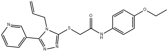 N-(4-ethoxyphenyl)-2-[(4-prop-2-enyl-5-pyridin-3-yl-1,2,4-triazol-3-yl)sulfanyl]acetamide Structure
