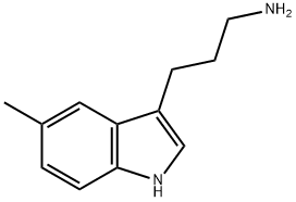 3-(5-甲基-3-吲哚基)-1-丙胺, 586336-25-6, 结构式