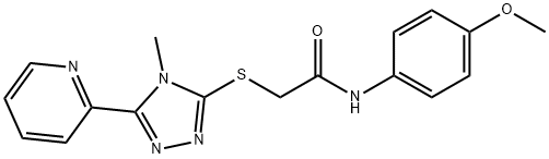 587014-67-3 N-(4-methoxyphenyl)-2-[(4-methyl-5-pyridin-2-yl-1,2,4-triazol-3-yl)sulfanyl]acetamide