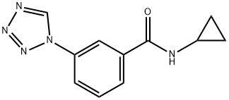 N-cyclopropyl-3-(tetrazol-1-yl)benzamide 结构式