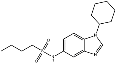 N-(1-cyclohexylbenzimidazol-5-yl)butane-1-sulfonamide Struktur