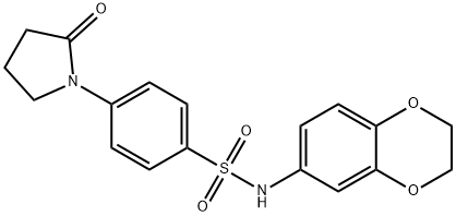 N-(2,3-dihydro-1,4-benzodioxin-6-yl)-4-(2-oxopyrrolidin-1-yl)benzenesulfonamide|