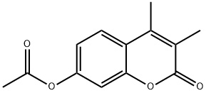 (3,4-dimethyl-2-oxochromen-7-yl) acetate 结构式