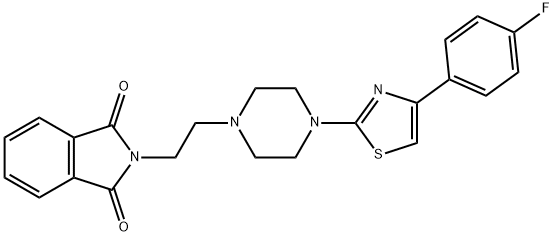 2-[2-[4-[4-(4-fluorophenyl)-1,3-thiazol-2-yl]piperazin-1-yl]ethyl]isoindole-1,3-dione Structure