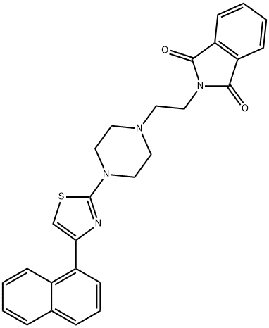 2-[2-[4-(4-naphthalen-1-yl-1,3-thiazol-2-yl)piperazin-1-yl]ethyl]isoindole-1,3-dione Structure