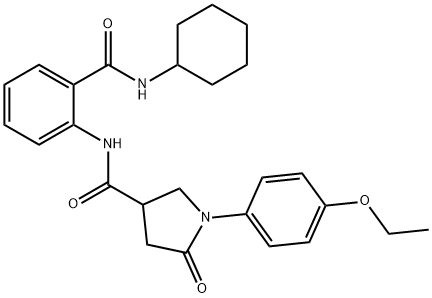 N-[2-(cyclohexylcarbamoyl)phenyl]-1-(4-ethoxyphenyl)-5-oxopyrrolidine-3-carboxamide Structure