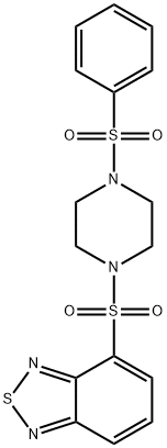 4-[4-(benzenesulfonyl)piperazin-1-yl]sulfonyl-2,1,3-benzothiadiazole 结构式