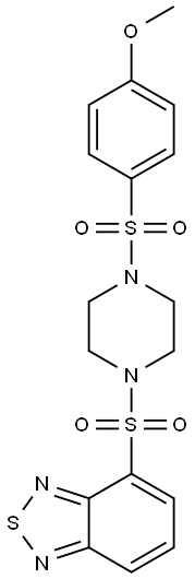 4-[4-(4-methoxyphenyl)sulfonylpiperazin-1-yl]sulfonyl-2,1,3-benzothiadiazole Structure