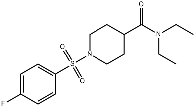 N,N-diethyl-1-(4-fluorophenyl)sulfonylpiperidine-4-carboxamide Structure