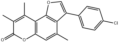 3-(4-chlorophenyl)-4,8,9-trimethylfuro[2,3-f]chromen-7-one|