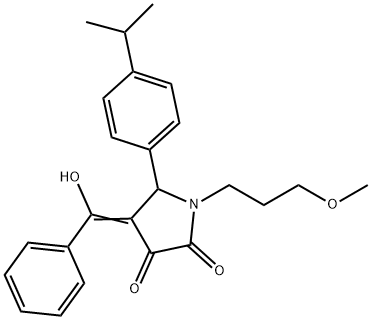 (4E)-4-[hydroxy(phenyl)methylidene]-1-(3-methoxypropyl)-5-(4-propan-2-ylphenyl)pyrrolidine-2,3-dione Structure