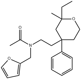 N-[2-(2-ethyl-2-methyl-4-phenyloxan-4-yl)ethyl]-N-(furan-2-ylmethyl)acetamide Structure