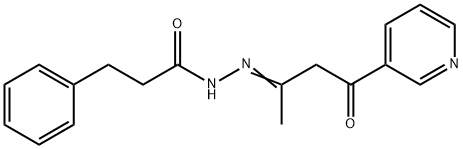 N-[(Z)-(4-oxo-4-pyridin-3-ylbutan-2-ylidene)amino]-3-phenylpropanamide Structure