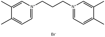 1-[3-(3,4-dimethylpyridin-1-ium-1-yl)propyl]-3,4-dimethylpyridin-1-ium dibromide Struktur