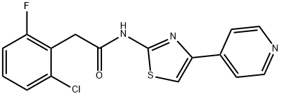 2-(2-chloro-6-fluorophenyl)-N-(4-pyridin-4-yl-1,3-thiazol-2-yl)acetamide Structure