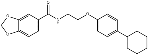 N-[2-(4-cyclohexylphenoxy)ethyl]-1,3-benzodioxole-5-carboxamide Struktur