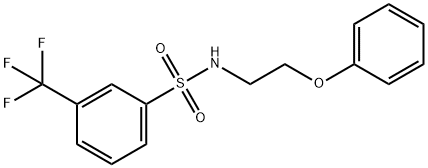 N-(2-phenoxyethyl)-3-(trifluoromethyl)benzenesulfonamide Struktur