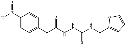 1-(furan-2-ylmethyl)-3-[[2-(4-nitrophenyl)acetyl]amino]thiourea Structure