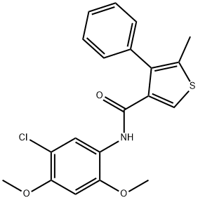 N-(5-chloro-2,4-dimethoxyphenyl)-5-methyl-4-phenylthiophene-3-carboxamide Structure