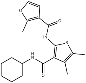 N-[3-(cyclohexylcarbamoyl)-4,5-dimethylthiophen-2-yl]-2-methylfuran-3-carboxamide