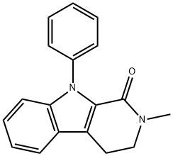 2,3,4,9-四氢-2-甲基-9-苯基-1H-吡啶[3,4-b]吲哚-1-一, 74300-17-7, 结构式