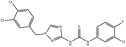 1-(3-chloro-4-fluorophenyl)-3-[1-[(3,4-dichlorophenyl)methyl]-1,2,4-triazol-3-yl]thiourea|