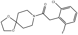 2-(2-chloro-6-fluorophenyl)-1-(1,4-dioxa-8-azaspiro[4.5]decan-8-yl)ethanone Structure
