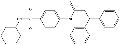 N-[4-(cyclohexylsulfamoyl)phenyl]-3,3-diphenylpropanamide Struktur