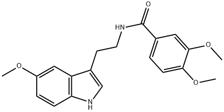 3,4-dimethoxy-N-[2-(5-methoxy-1H-indol-3-yl)ethyl]benzamide Structure