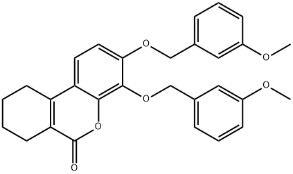 3,4-bis[(3-methoxyphenyl)methoxy]-7,8,9,10-tetrahydrobenzo[c]chromen-6-one,840470-44-2,结构式