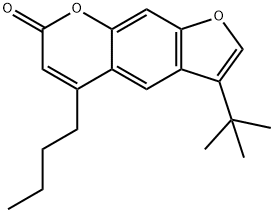 5-butyl-3-tert-butylfuro[3,2-g]chromen-7-one Struktur