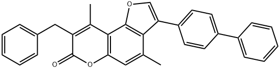 858758-07-3 8-benzyl-4,9-dimethyl-3-(4-phenylphenyl)furo[2,3-f]chromen-7-one