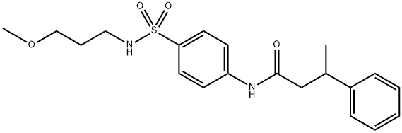 N-[4-(3-methoxypropylsulfamoyl)phenyl]-3-phenylbutanamide Structure
