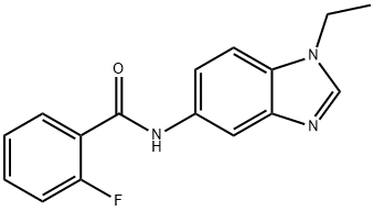 N-(1-ethylbenzimidazol-5-yl)-2-fluorobenzamide Structure