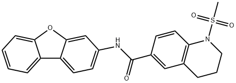 893774-68-0 N-dibenzofuran-3-yl-1-methylsulfonyl-3,4-dihydro-2H-quinoline-6-carboxamide
