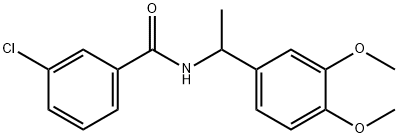3-chloro-N-[1-(3,4-dimethoxyphenyl)ethyl]benzamide Structure