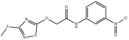 2-[(3-methylsulfanyl-1,2,4-thiadiazol-5-yl)sulfanyl]-N-(3-nitrophenyl)acetamide,895846-01-2,结构式