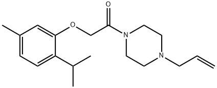 2-(5-methyl-2-propan-2-ylphenoxy)-1-(4-prop-2-enylpiperazin-1-yl)ethanone|
