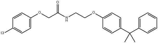 2-(4-chlorophenoxy)-N-[2-[4-(2-phenylpropan-2-yl)phenoxy]ethyl]acetamide Structure