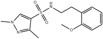 N-[2-(2-methoxyphenyl)ethyl]-1,3-dimethylpyrazole-4-sulfonamide Structure