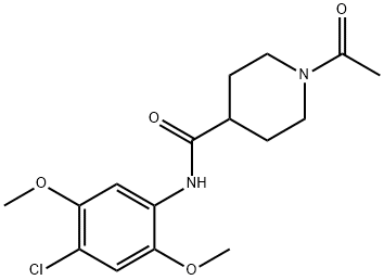 1-acetyl-N-(4-chloro-2,5-dimethoxyphenyl)piperidine-4-carboxamide Structure