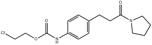 2-chloroethyl N-[4-(3-oxo-3-pyrrolidin-1-ylpropyl)phenyl]carbamate Structure