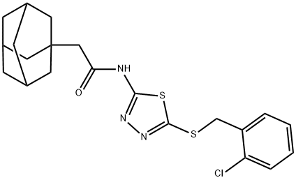2-(1-adamantyl)-N-[5-[(2-chlorophenyl)methylsulfanyl]-1,3,4-thiadiazol-2-yl]acetamide Struktur