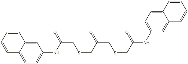  N-naphthalen-2-yl-2-[3-[2-(naphthalen-2-ylamino)-2-oxoethyl]sulfanyl-2-oxopropyl]sulfanylacetamide