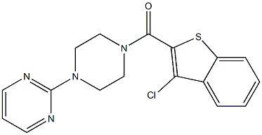 (3-chloro-1-benzothiophen-2-yl)-(4-pyrimidin-2-ylpiperazin-1-yl)methanone,,结构式
