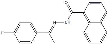 N-[(E)-1-(4-fluorophenyl)ethylideneamino]naphthalene-1-carboxamide,,结构式